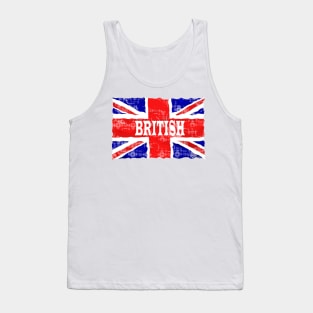 Union Jack British Flag Retro Distressed Tank Top